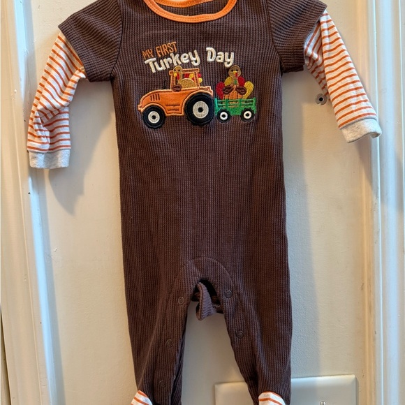 My First Turkey Day Romper - Picture 2 of 8